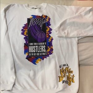 White Basketball SweatShirt